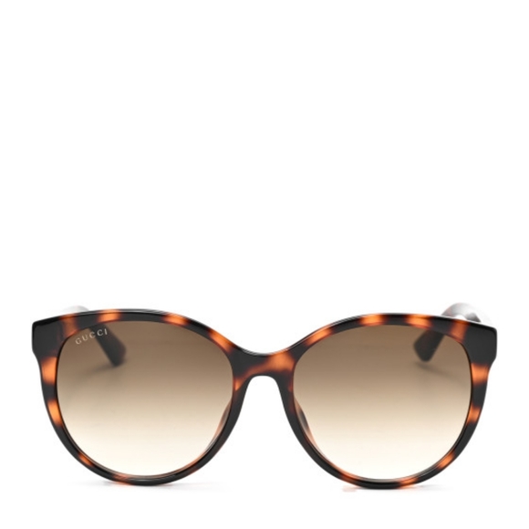 Auth - GUCCI GG0636SK 002 round Gucci sunglass comes in a dark havana frame with main image 10